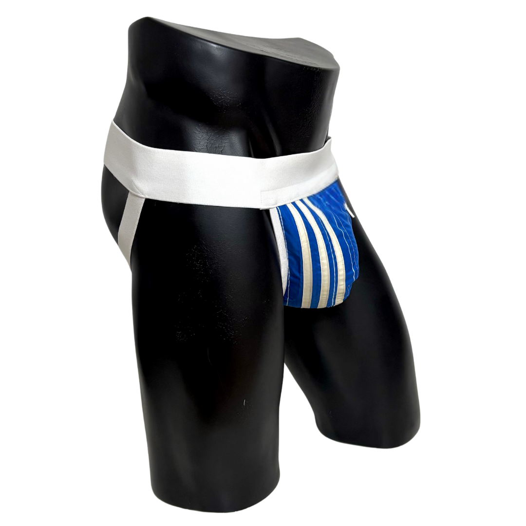 Adidas 3 Stripes Blue Pocket Jockstrap/Thong