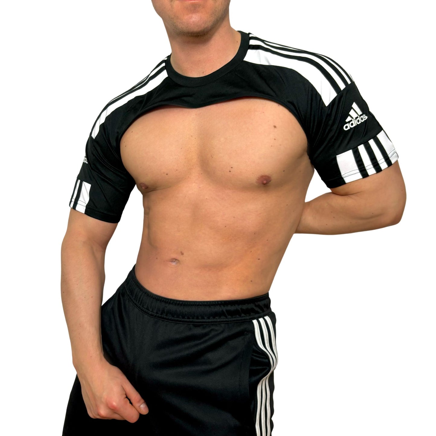 Adidas Sport Shoulders Black Crop Top