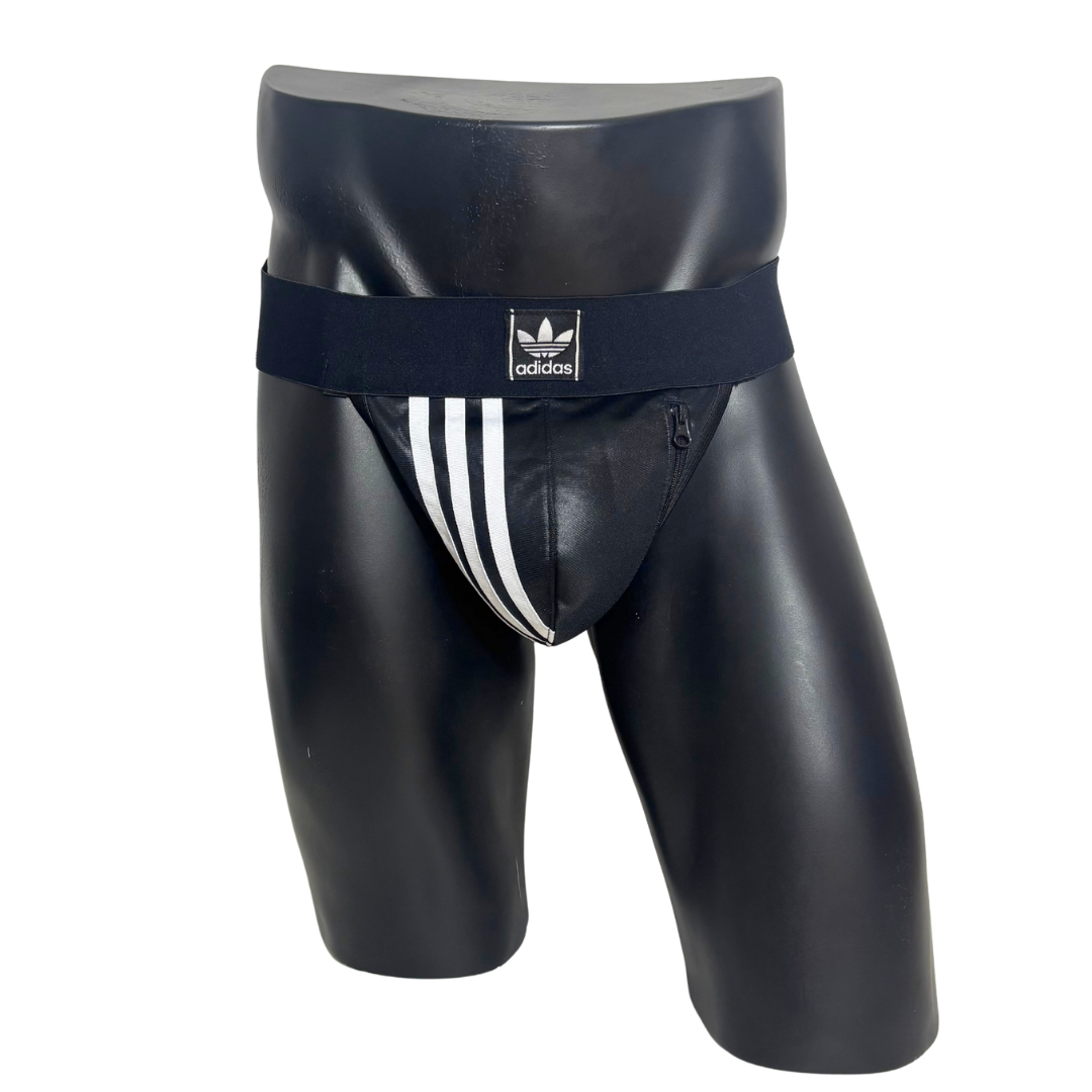 Adidas 3 Stripes Black Pocket Jockstrap/Thong