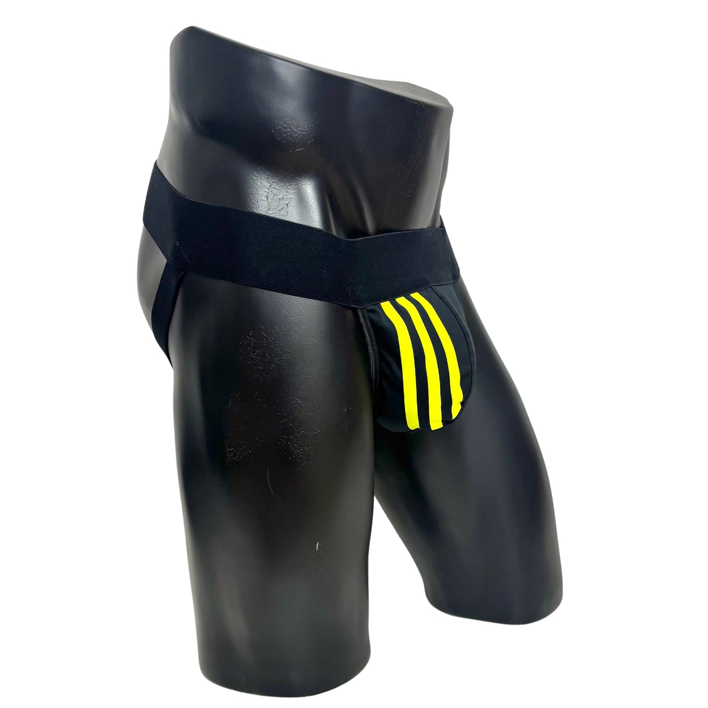 Adidas 3 Stripes Neon Yellow Jockstrap/Thong