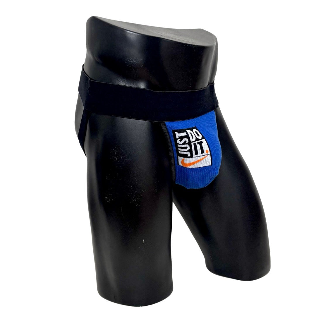 Nike Retro Just Do It Blue Socks Jockstrap/Thong