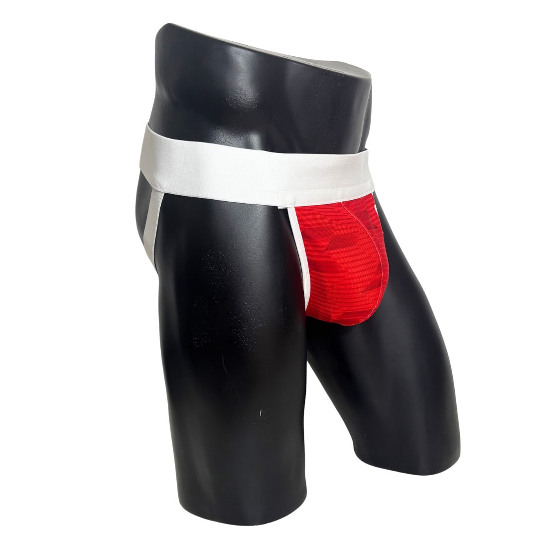 Adidas Sport Side Logo Red Jockstrap/Thong