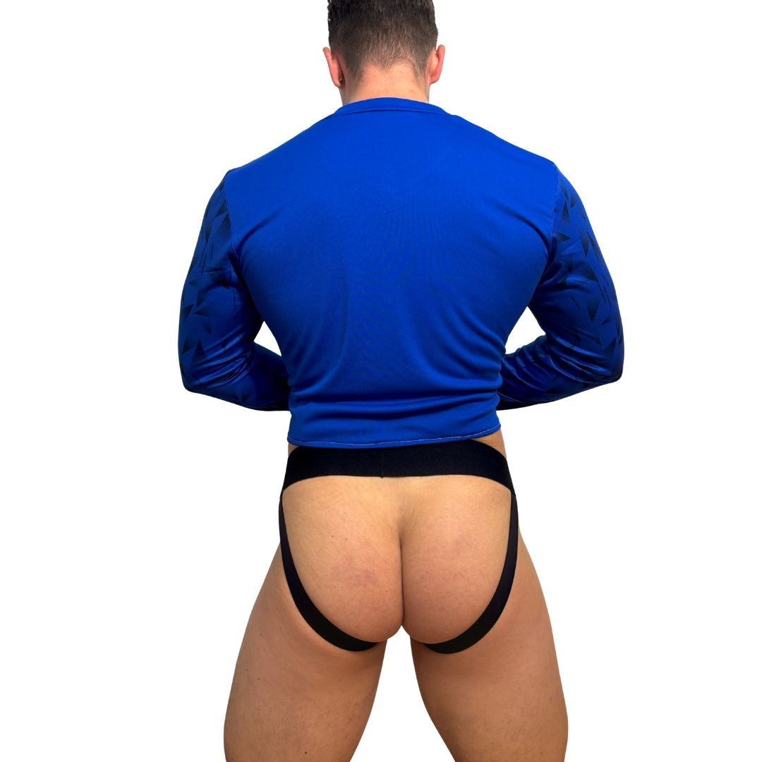 Adidas Neo Long Sleeve Blue Crop Top Look 2.0