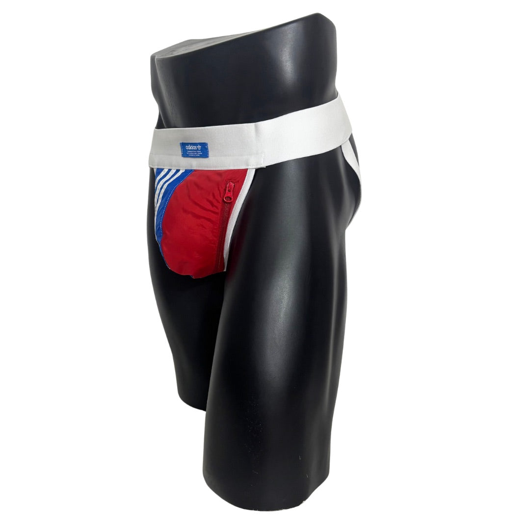 Adidas 3 Stripes Red White and Blue Pocket Jockstrap/Thong