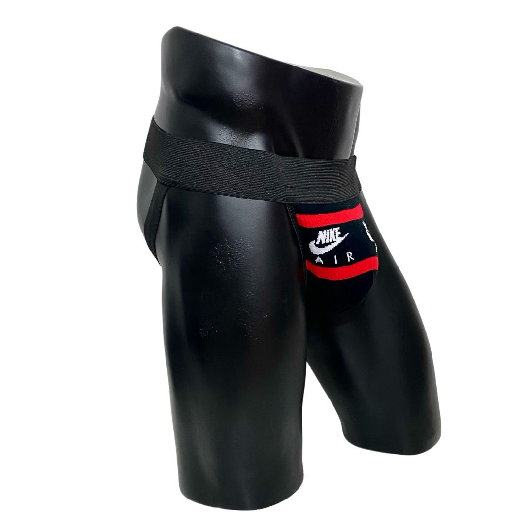 Nike Air Black/Red Socks Jockstrap/Thong