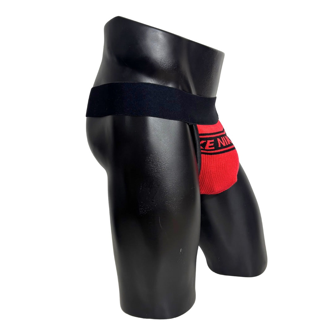 Nike Red and Black Socks Jockstrap/Thong
