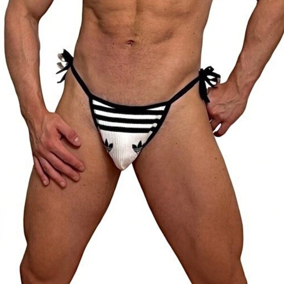 Adidas Originals B&W Negative Lace Up Socks Thong