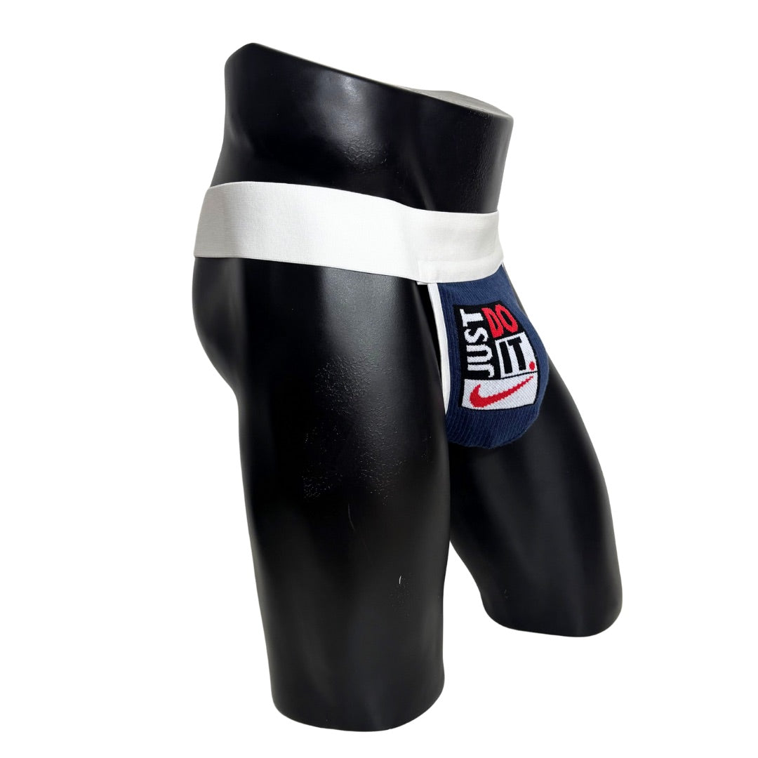 Nike Retro Just Do It Dark Blue Socks Jockstrap/Thong