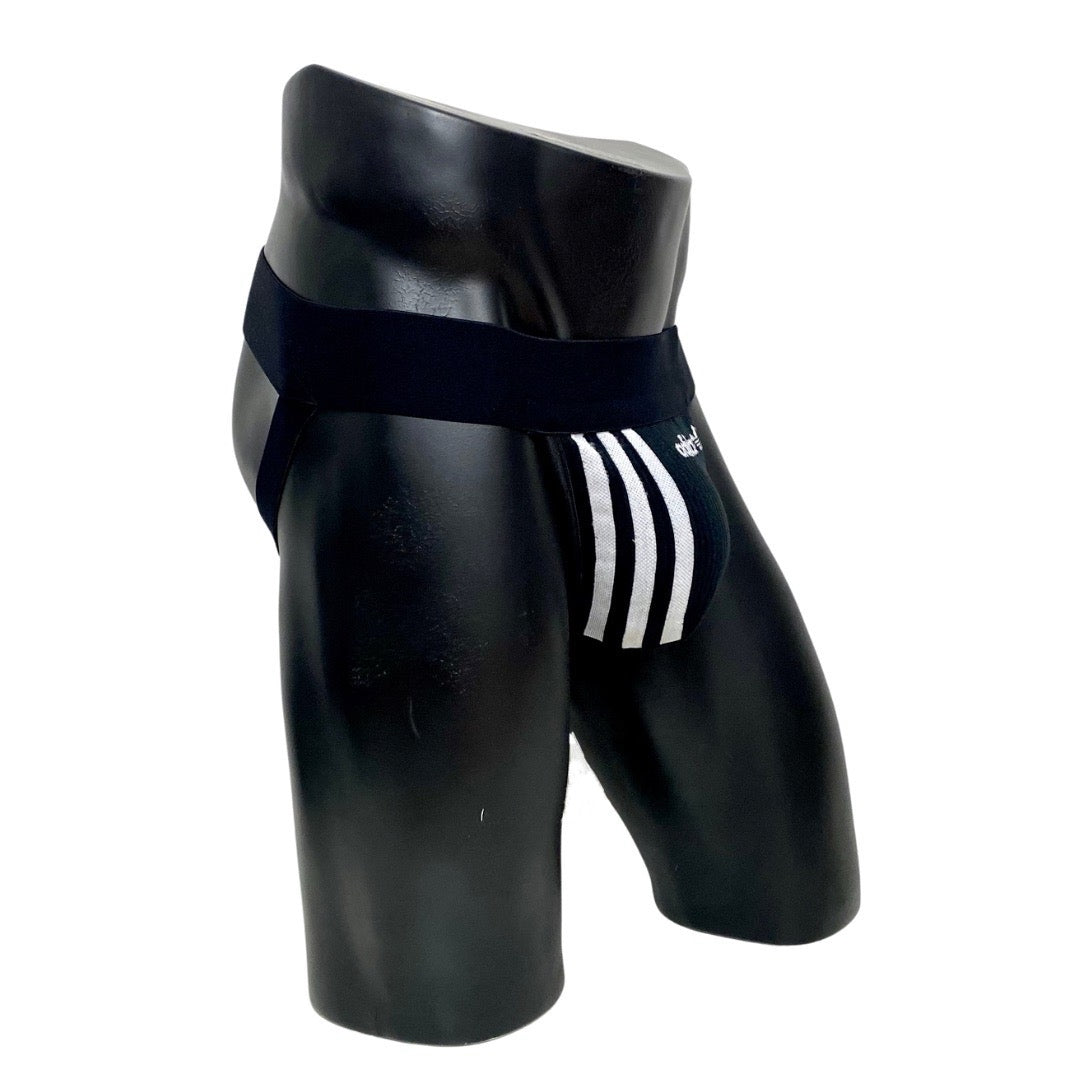 Adidas Originals Three Stripes Logo Black Socks Jockstrap/Thong