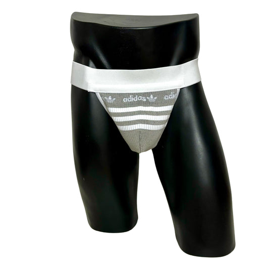 Adidas Originals Gray Logo Socks Jockstrap/Thong