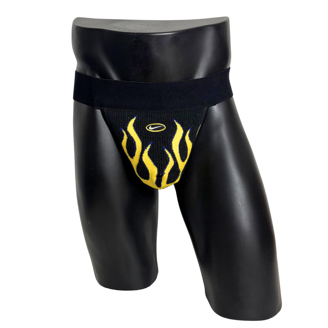 Nike Flames Black Socks Jockstrap/Thong
