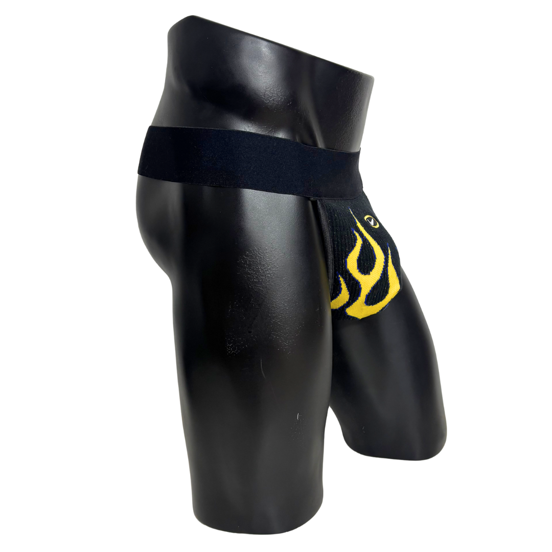 Nike Flames Black Socks Jockstrap/Thong