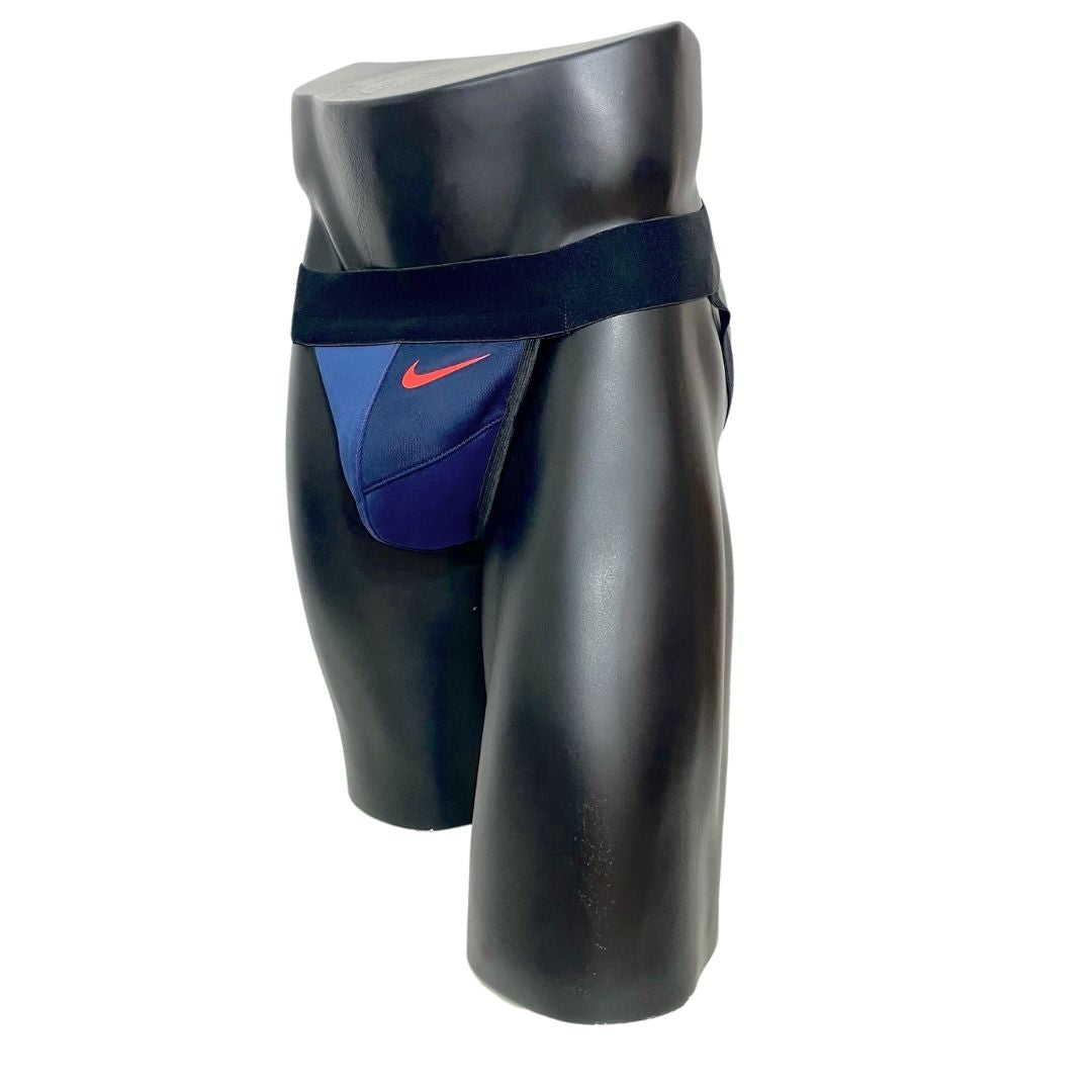 Nike Dark Blue Red Swoosh Jockstrap/Thong