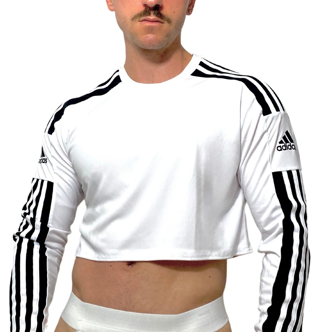 Adidas Sport White Long Sleeve Crop Top