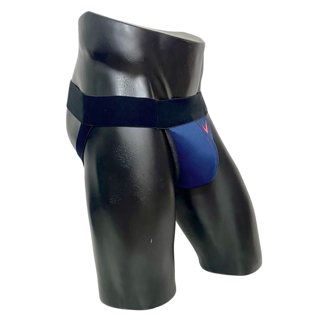 Nike Dark Blue Red Swoosh Jockstrap/Thong
