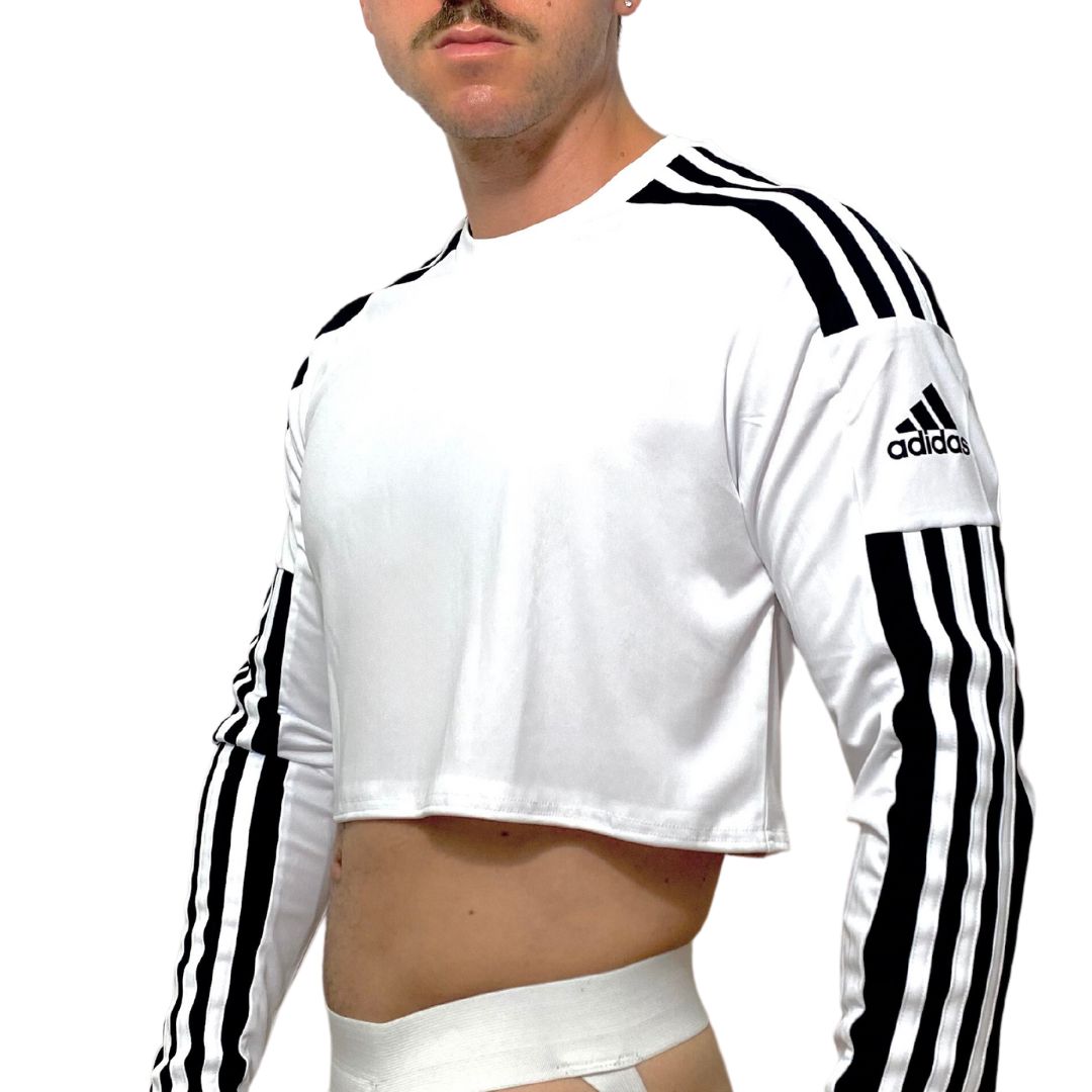 Adidas Sport White Long Sleeve Crop Top