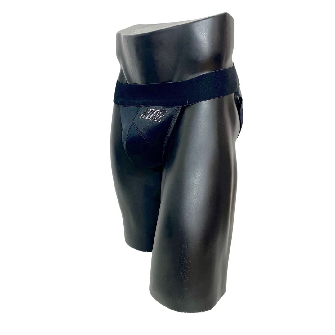 Nike Black White Outline Swoosh Jockstrap/Thong