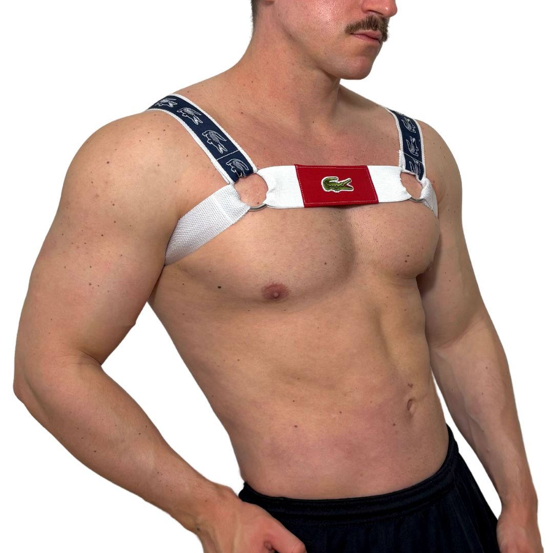 Lacoste Red/Blue/White Harness