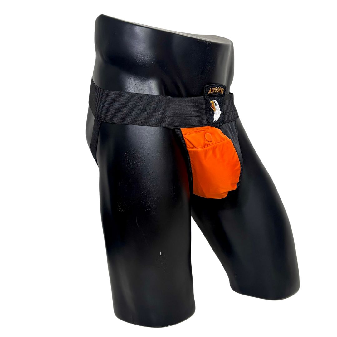 Alpha Industries Black and Orange Pocket Jockstrap/Thong