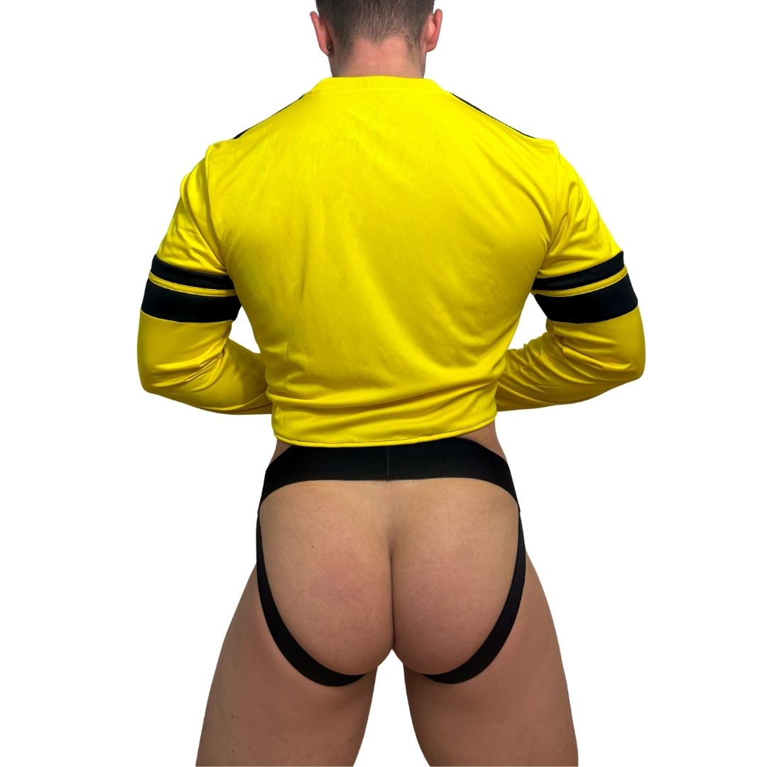 Adidas Neo Long Sleeve Yellow Crop Top Look