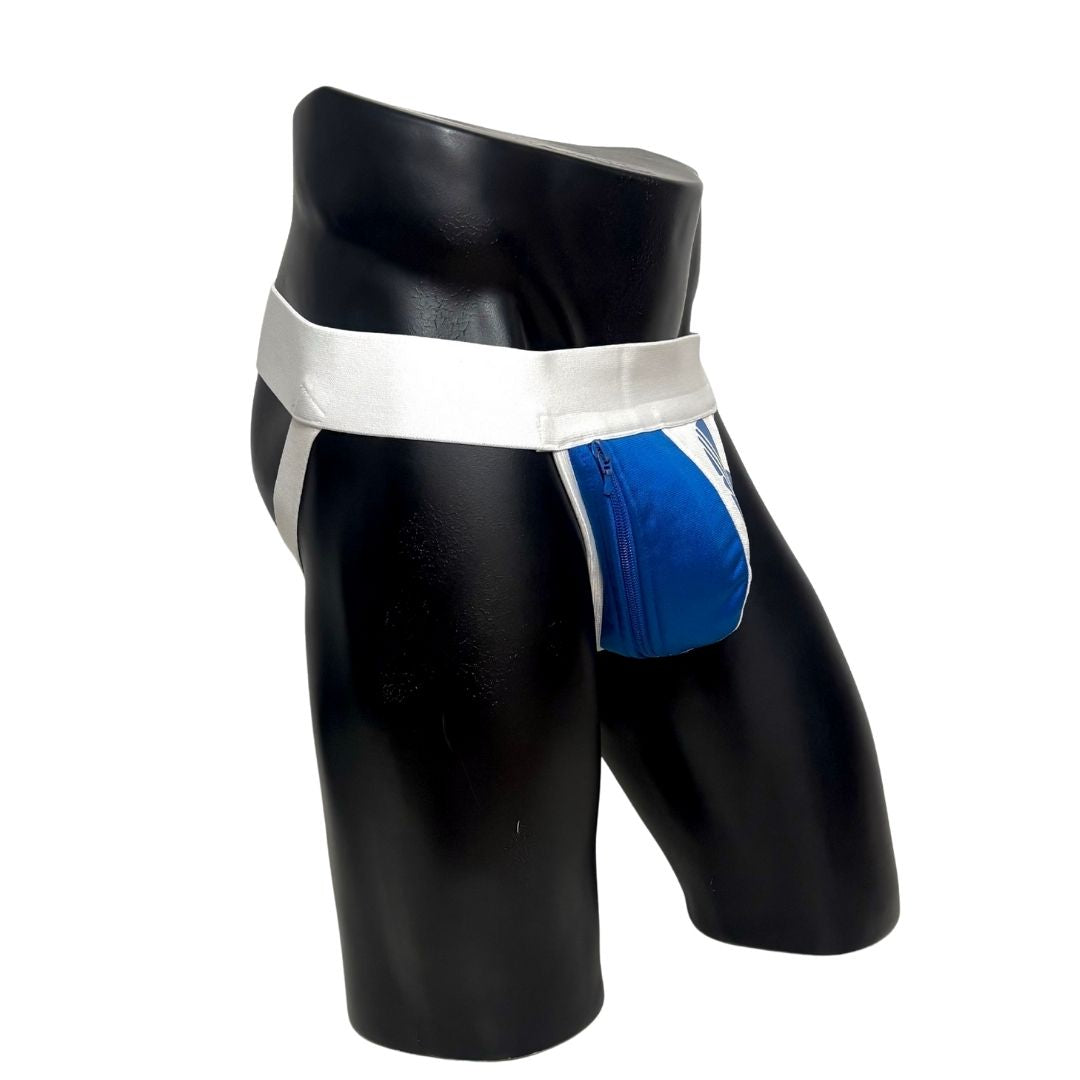 Adidas Originals Royal Blue Side Logo Pocket Jockstrap/Thong