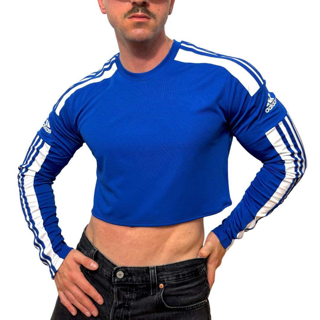 Adidas Sport Blue Long Sleeve Crop Top