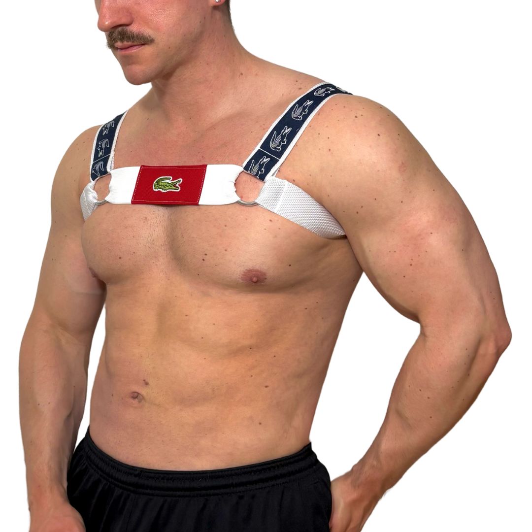 Lacoste Red/Blue/White Harness