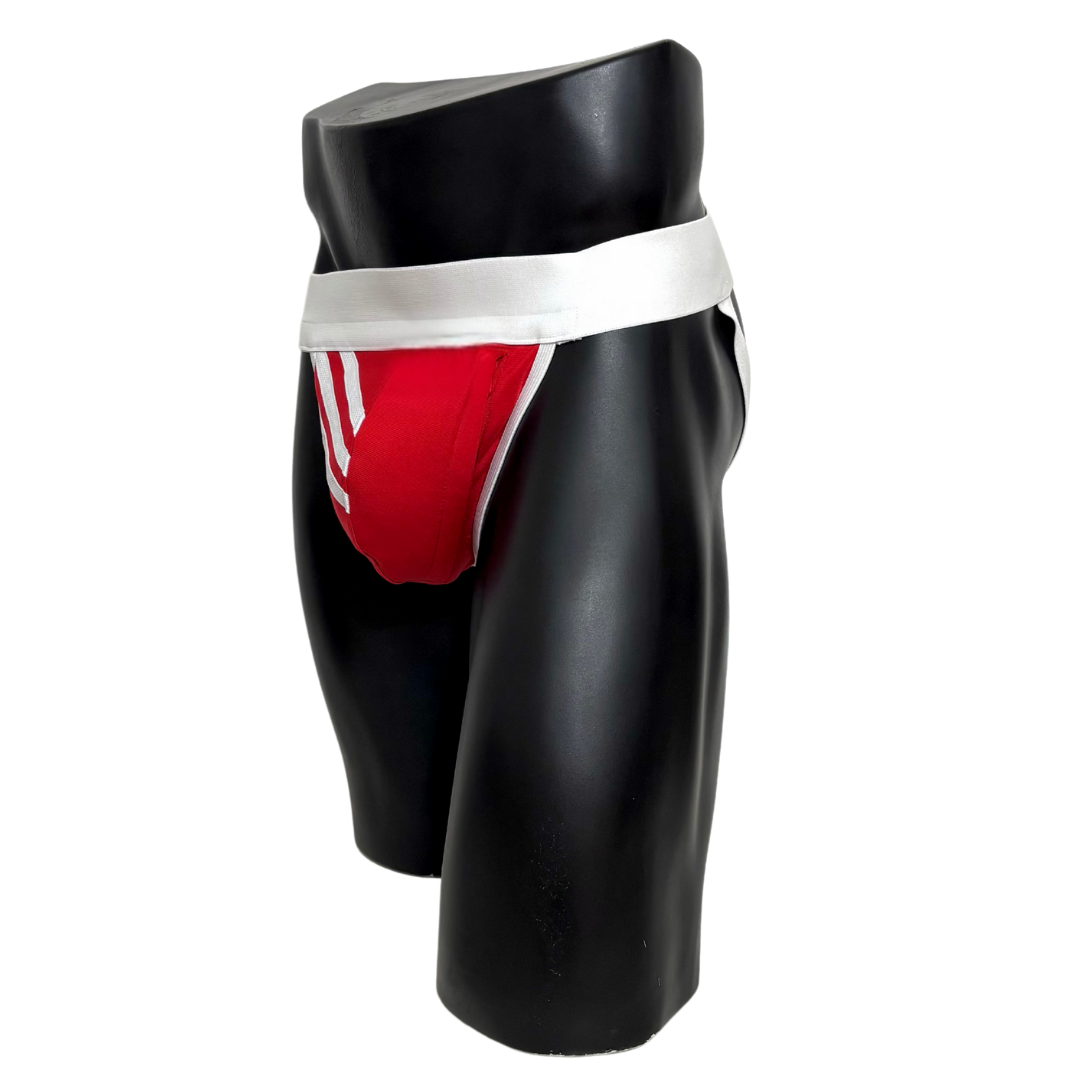 Adidas 3 Stripes Red Pocket Jockstrap/Thong