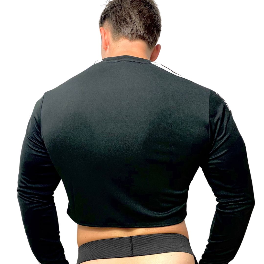 Adidas Sport Black Long Sleeve Crop Top