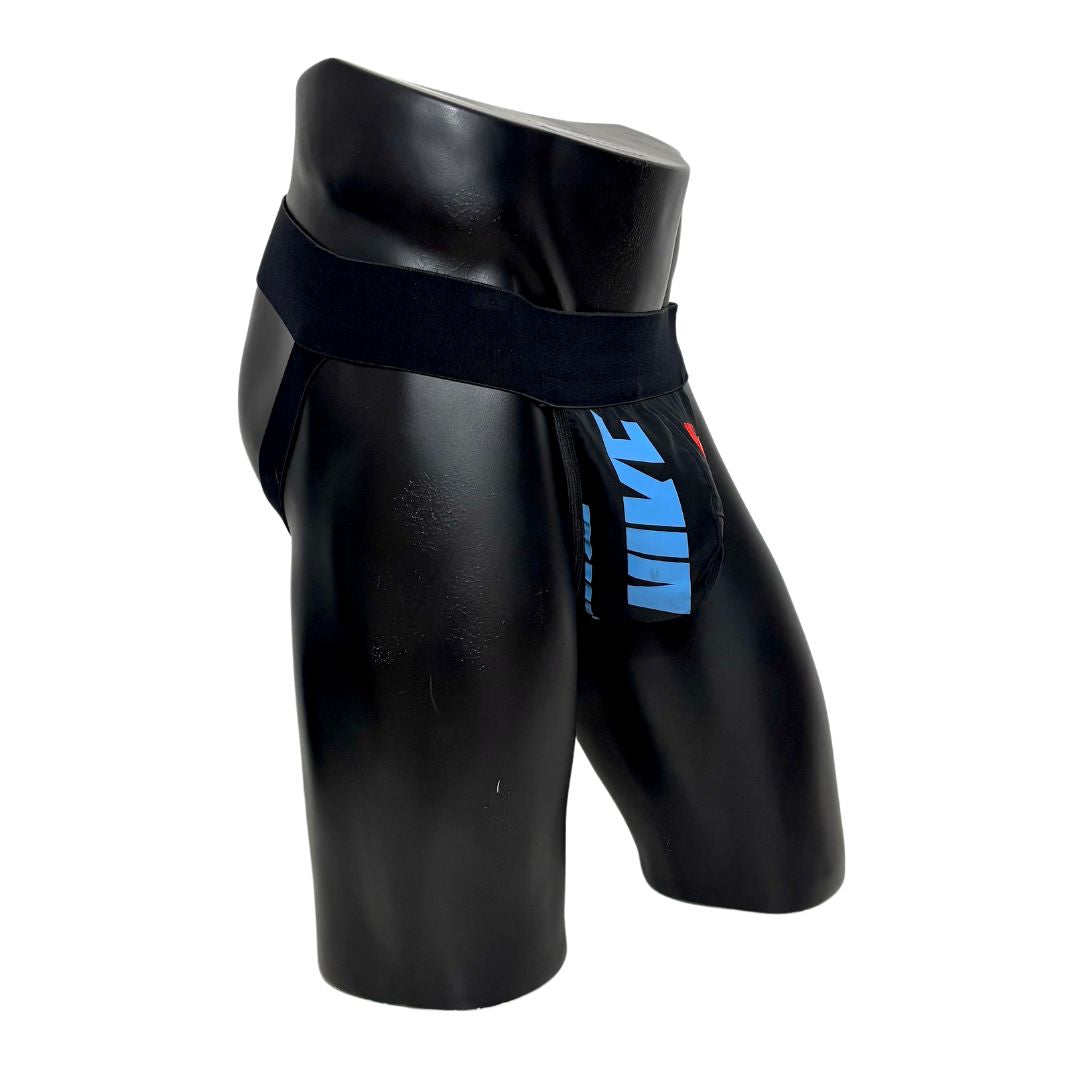 Nike Black Blue/Red Logo Jockstrap/Thong