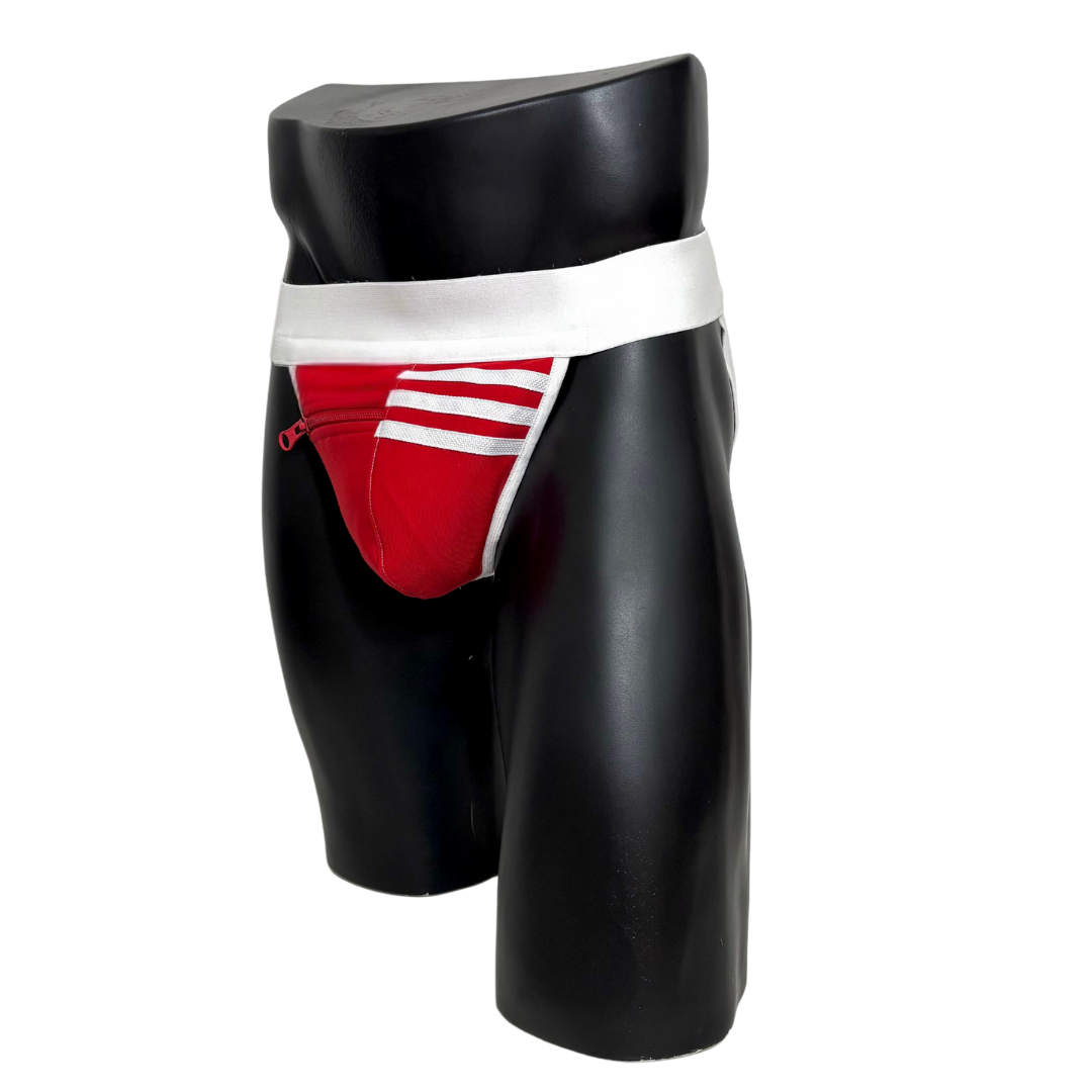 Adidas 3 Stripes Red Pocket Jockstrap/Thong 2.0