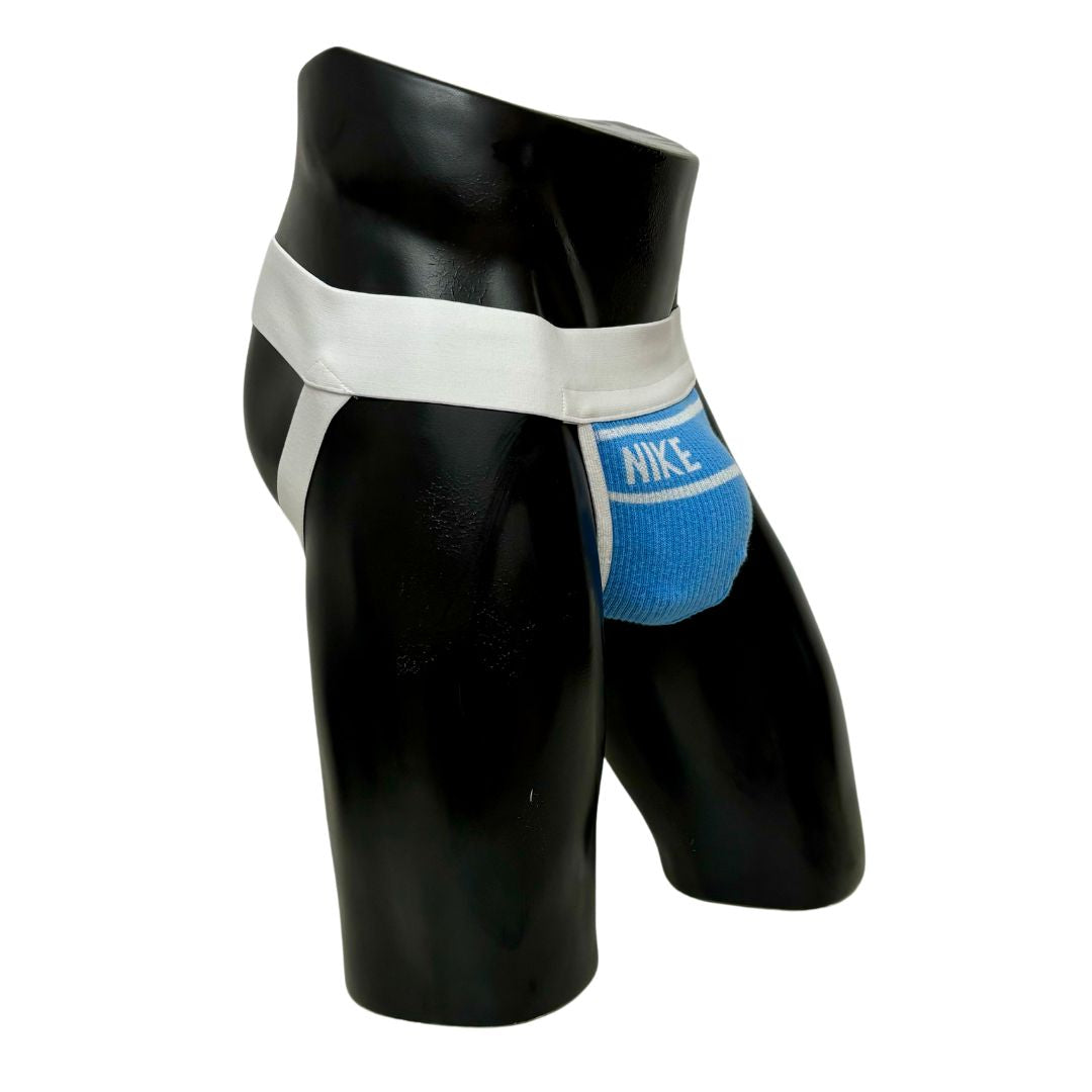 Nike Retro Sky Blue Logo Socks Jockstrap/Thong