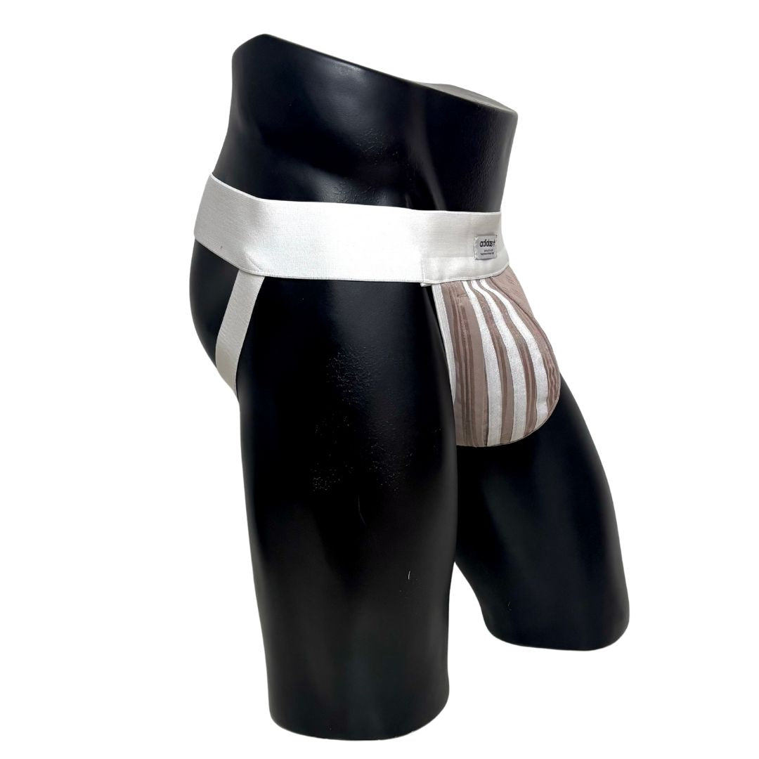 Adidas 3 Stripes Gold Pocket Jockstrap/Thong