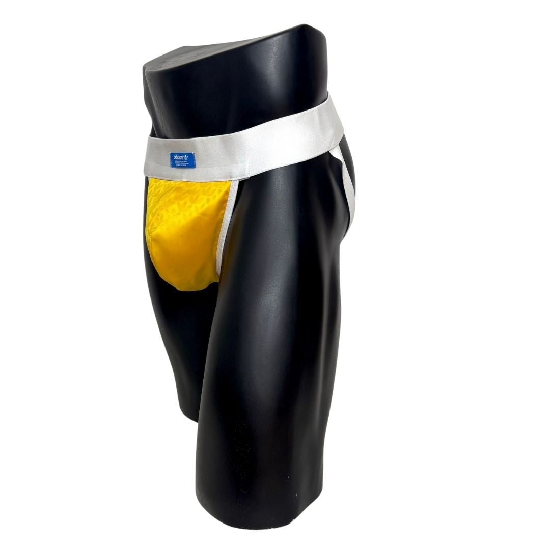 Adidas Glossy Logo All Over Yellow Jockstrap/Thong