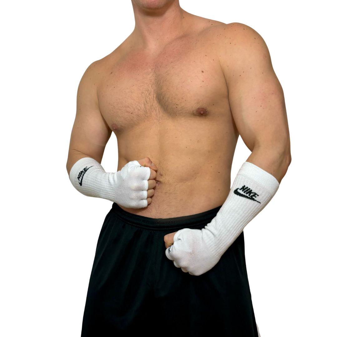 NIke Sport White Socks Gloves