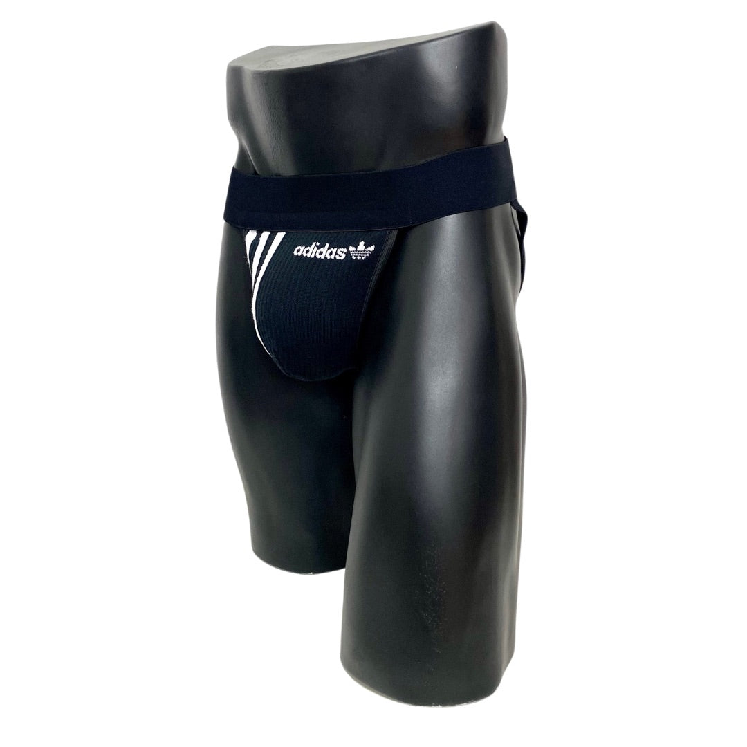 Adidas Originals Three Stripes Logo Black Socks Jockstrap/Thong