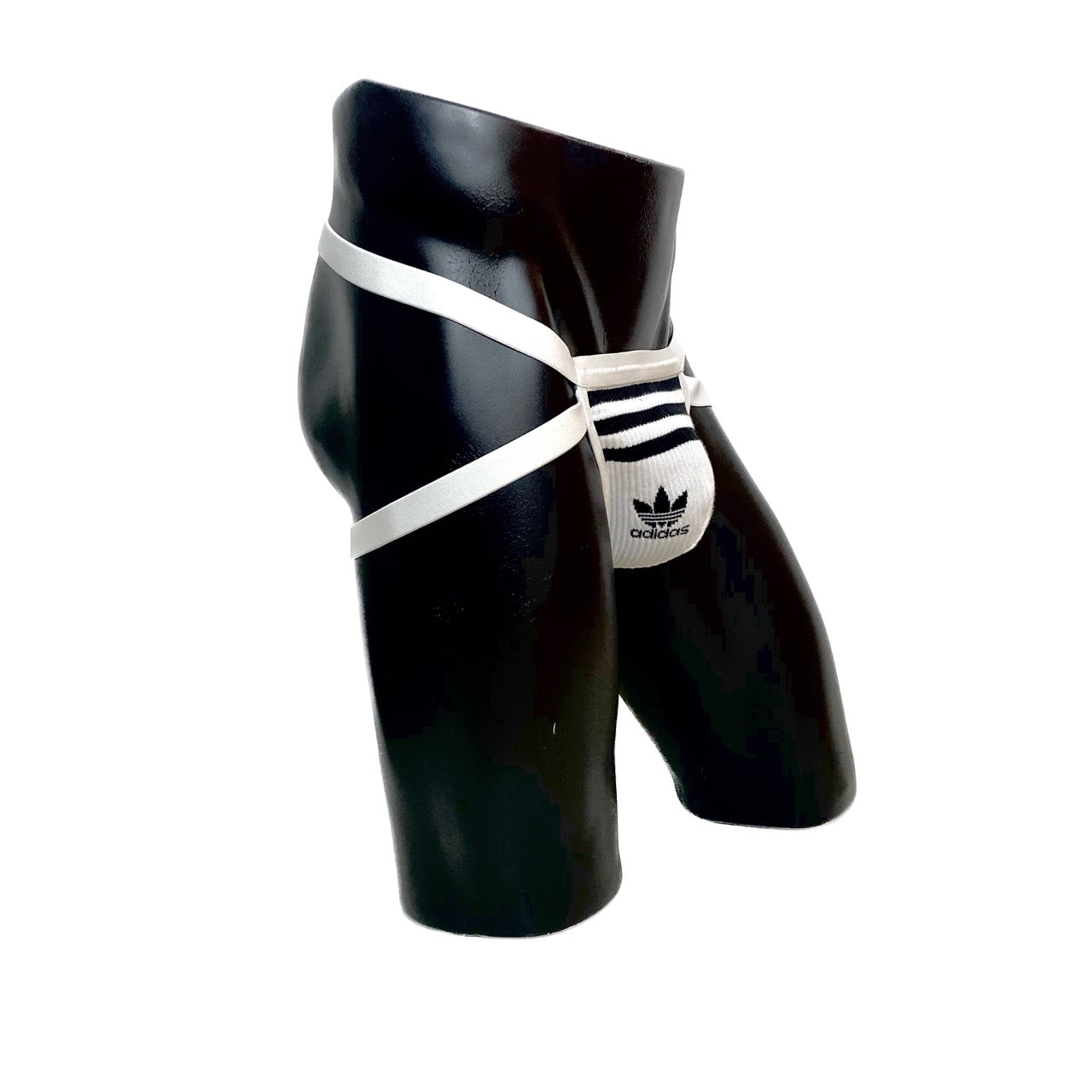 Adidas Originals White Socks Jockstrap/Thong 2.0