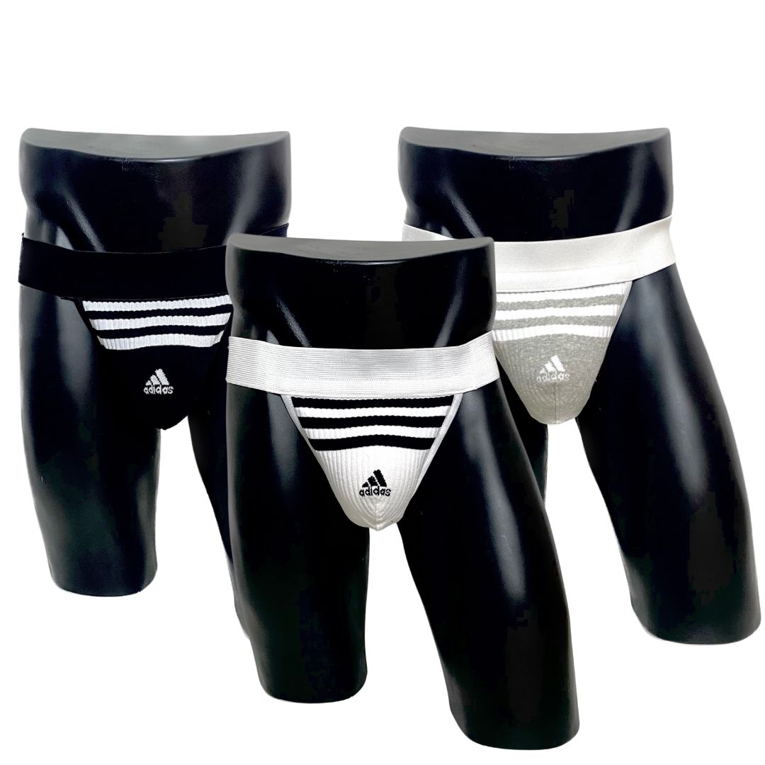 Adidas Three Stripes Sport Logo Socks Jockstrap/Thong Pack of 3