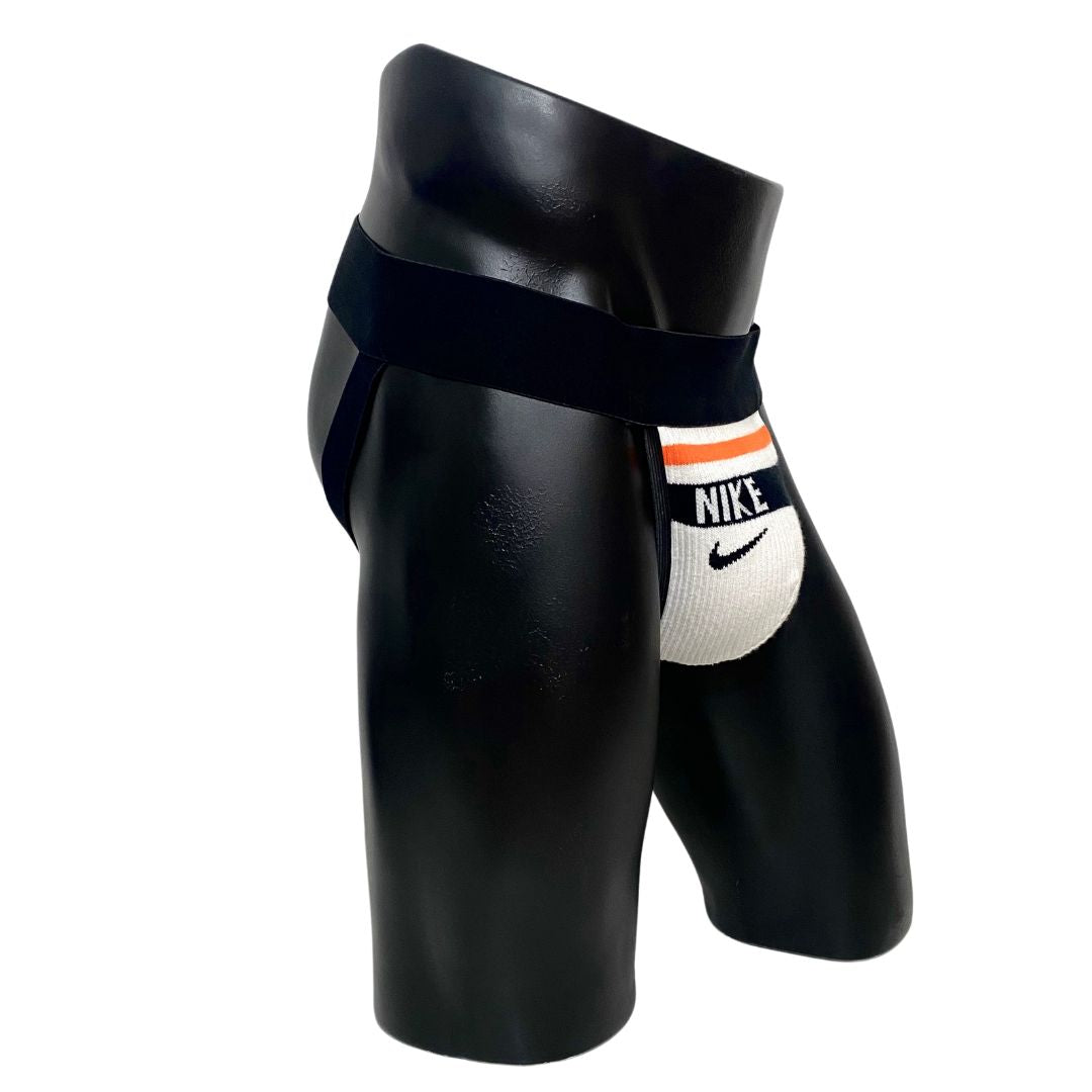 Nike Vintage Orange Black White Socks Jockstrap/Thong