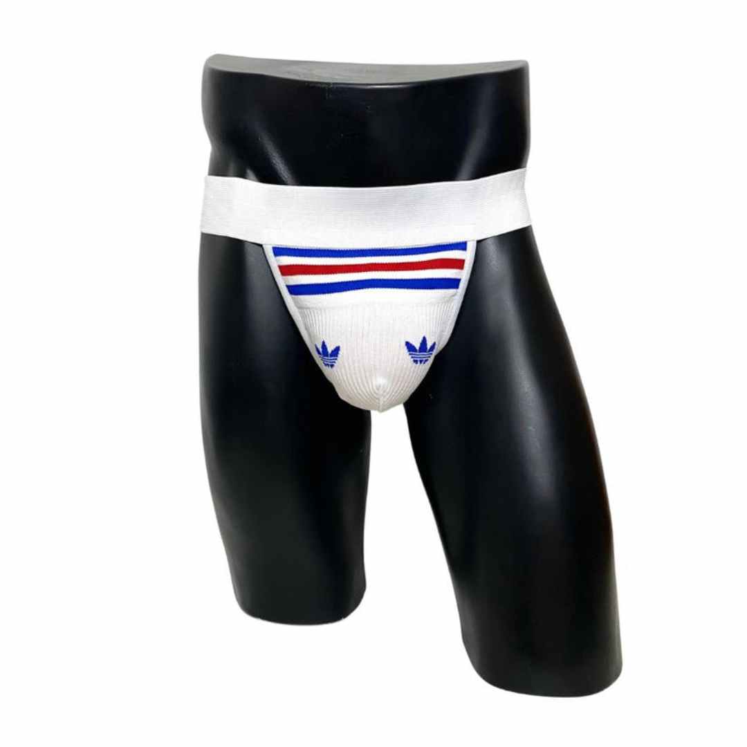 Adidas Originals White Blue and Red Socks Jockstrap/Thong
