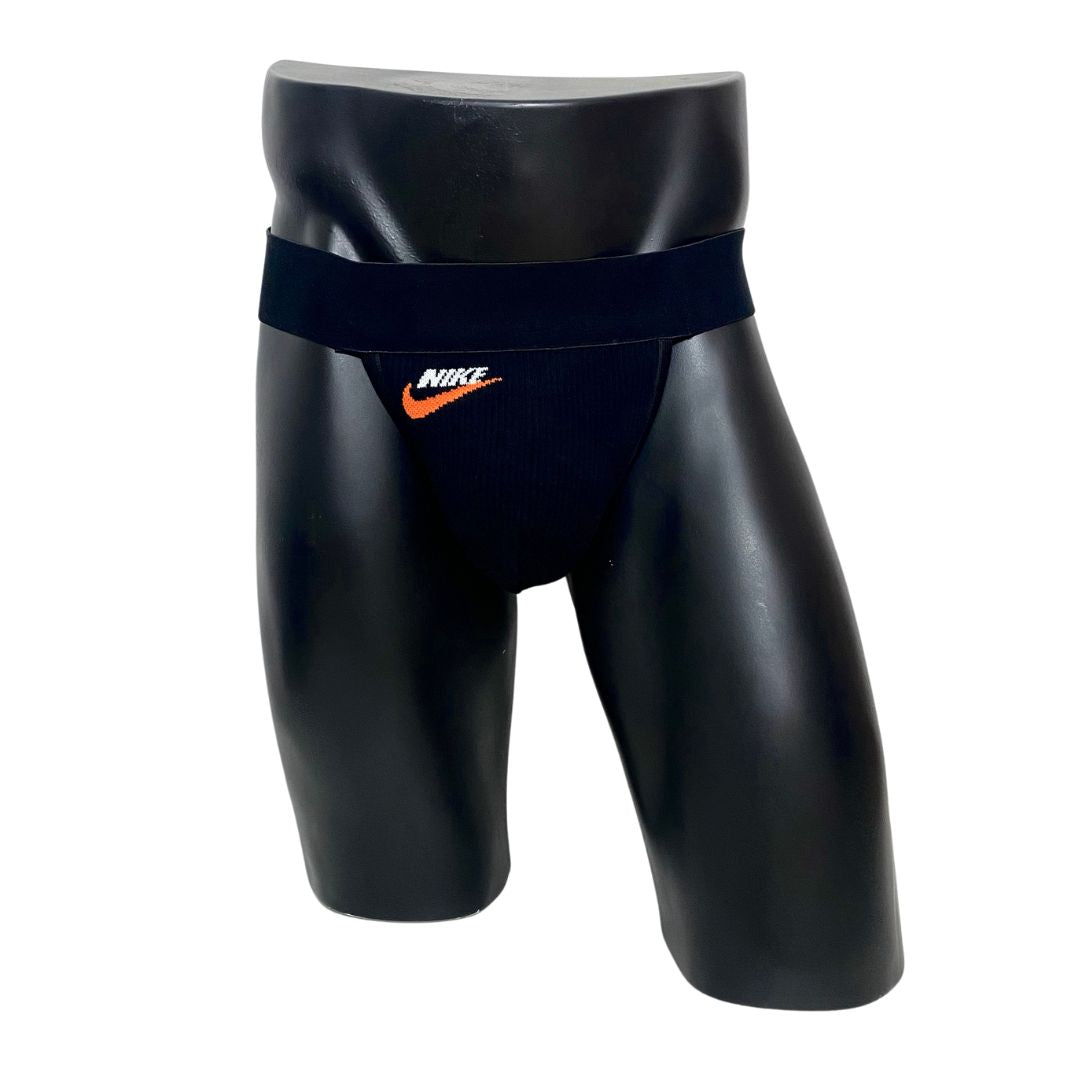 Nike Vintage Black Orange Swoosh Socks Jockstrap/Thong