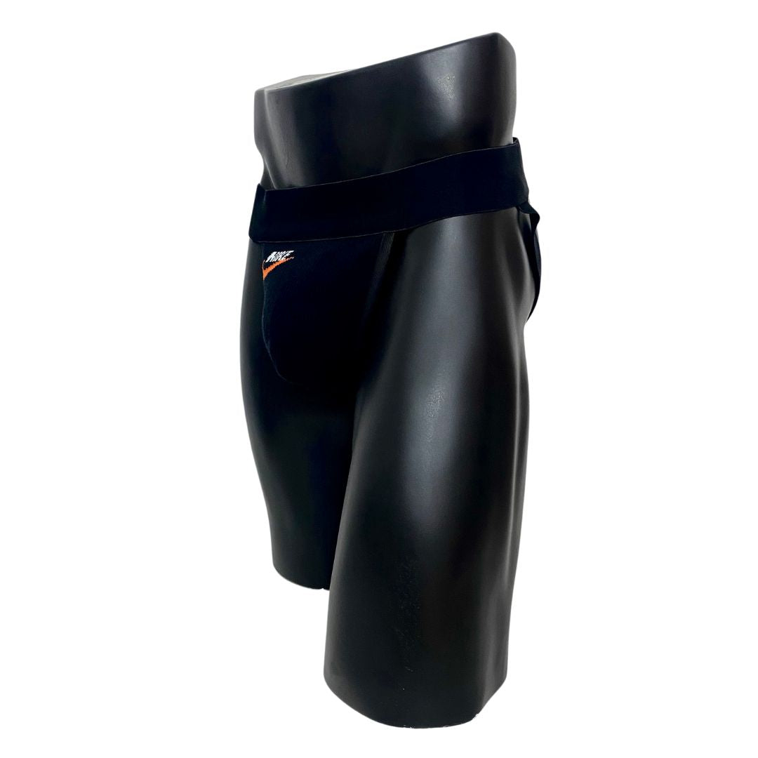 Nike Vintage Black Orange Swoosh Socks Jockstrap/Thong