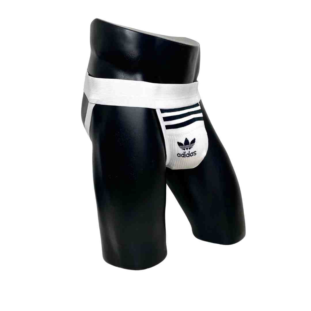 Adidas Originals Black and White Socks Jockstrap/Thong Pack of 2
