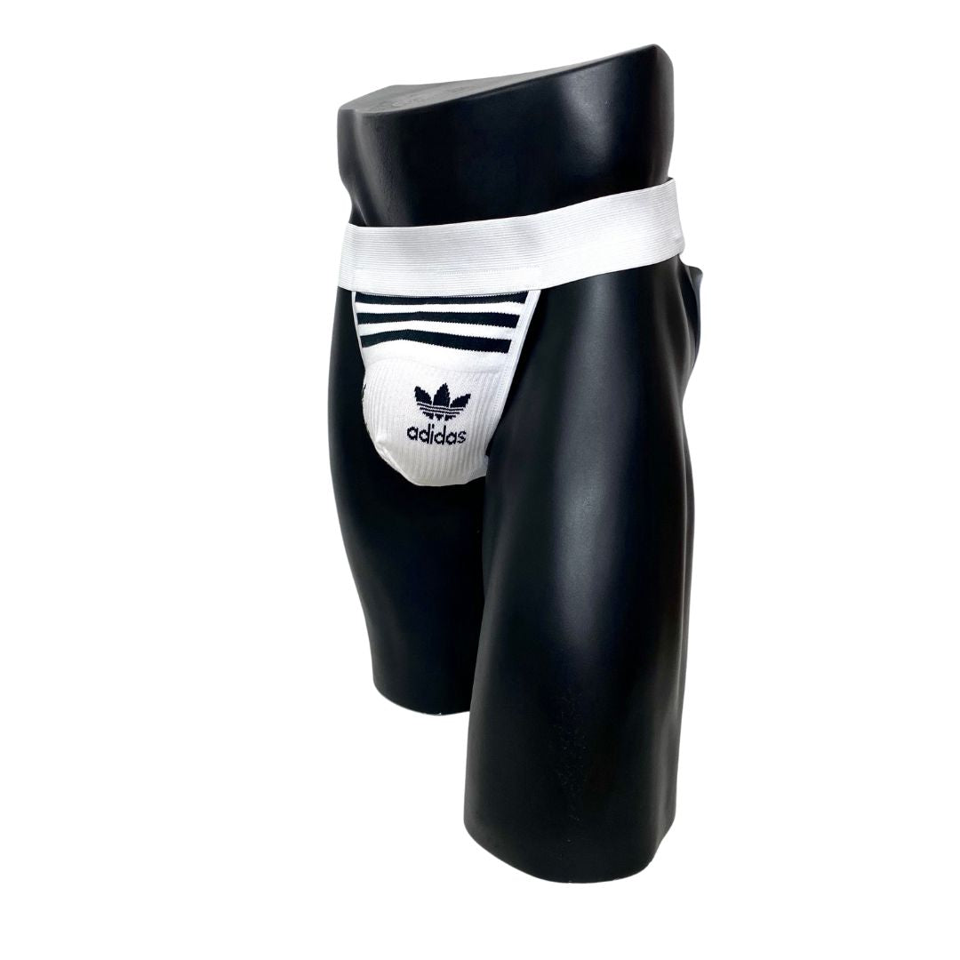 Adidas Originals White Socks Jockstrap/Thong