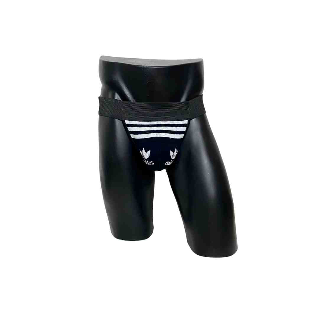 Adidas Originals Black and White Socks Jockstrap/Thong Pack of 2