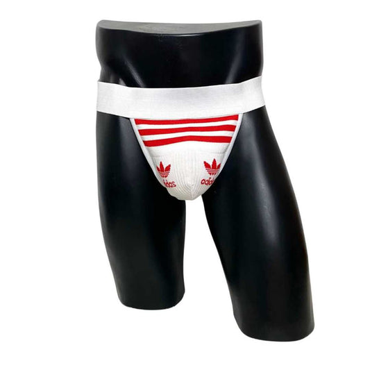 Adidas Originals White/Red Socks Jockstrap/Thong