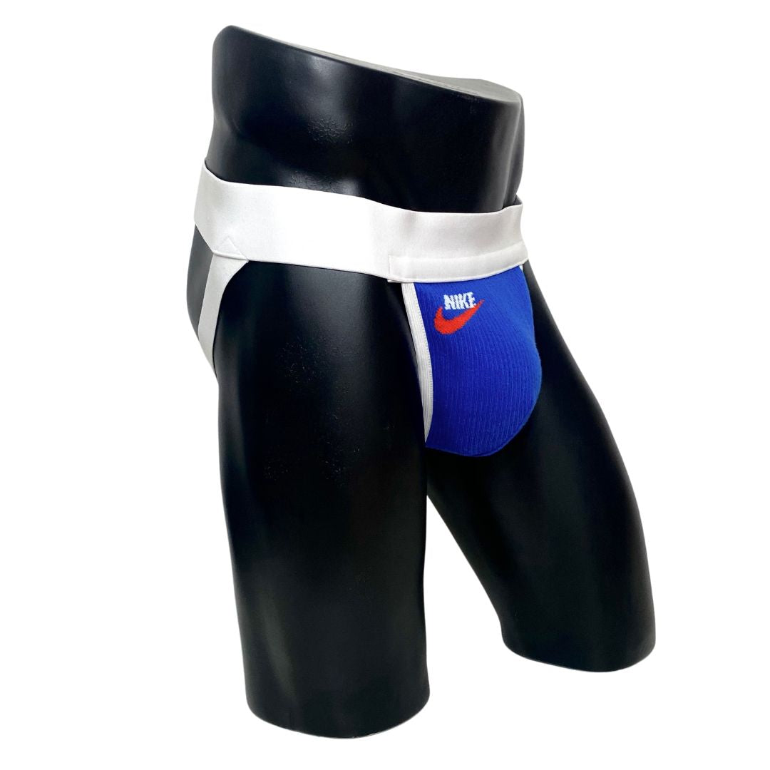 Nike Vintage Royal Blue Orange Swoosh Socks Jockstrap/Thong