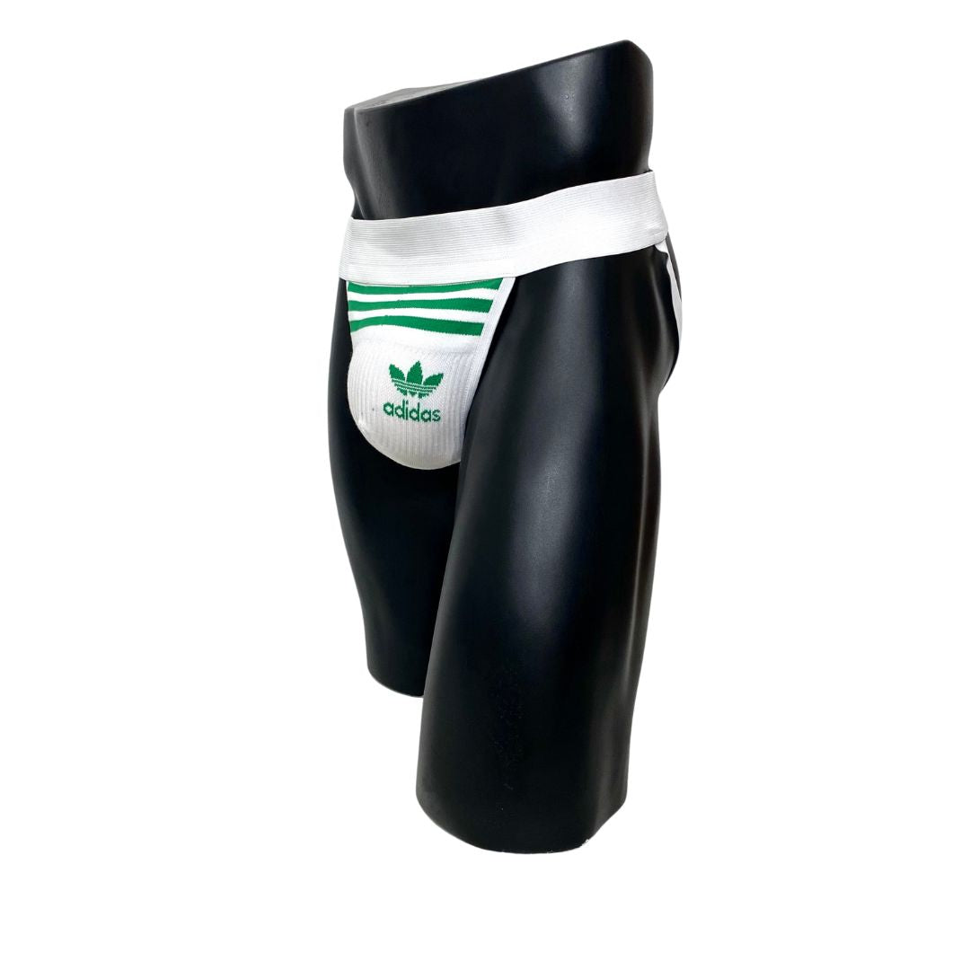 Adidas Originals White/Green Socks Jockstrap/Thong