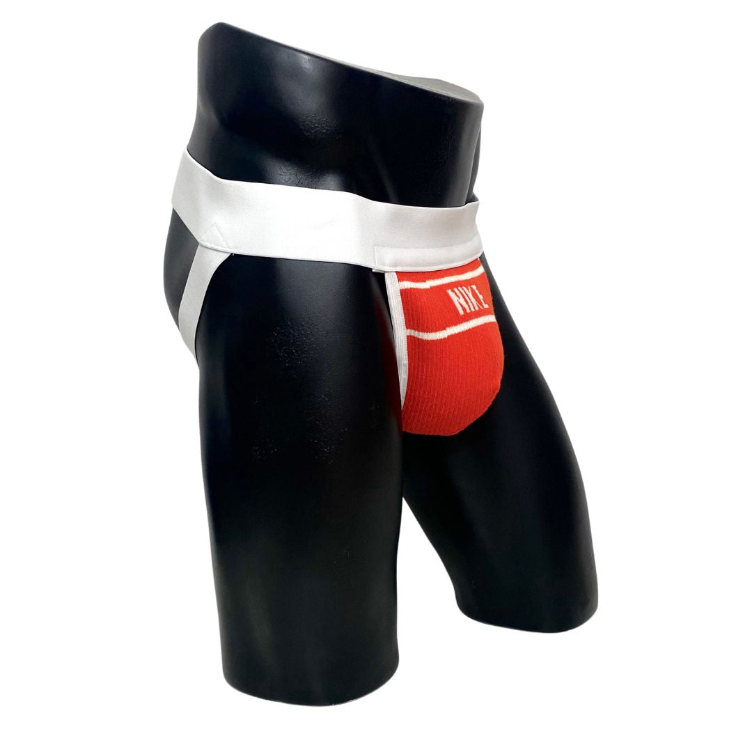 Nike Vintage Orange White Socks Jockstrap/Thong