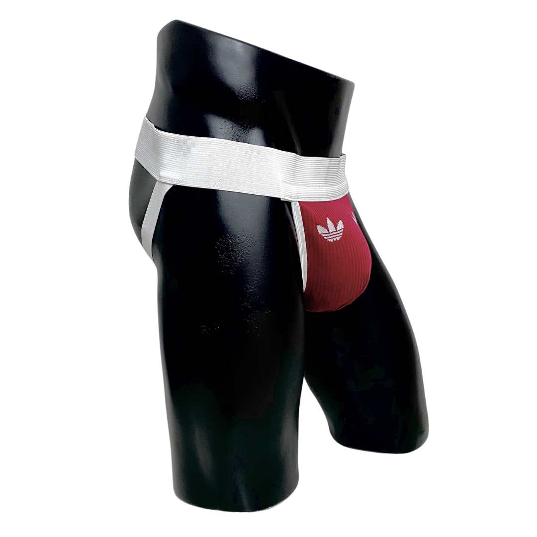 Adidas Logo Red Socks Jockstrap/Thong